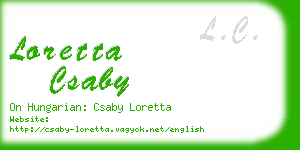 loretta csaby business card
